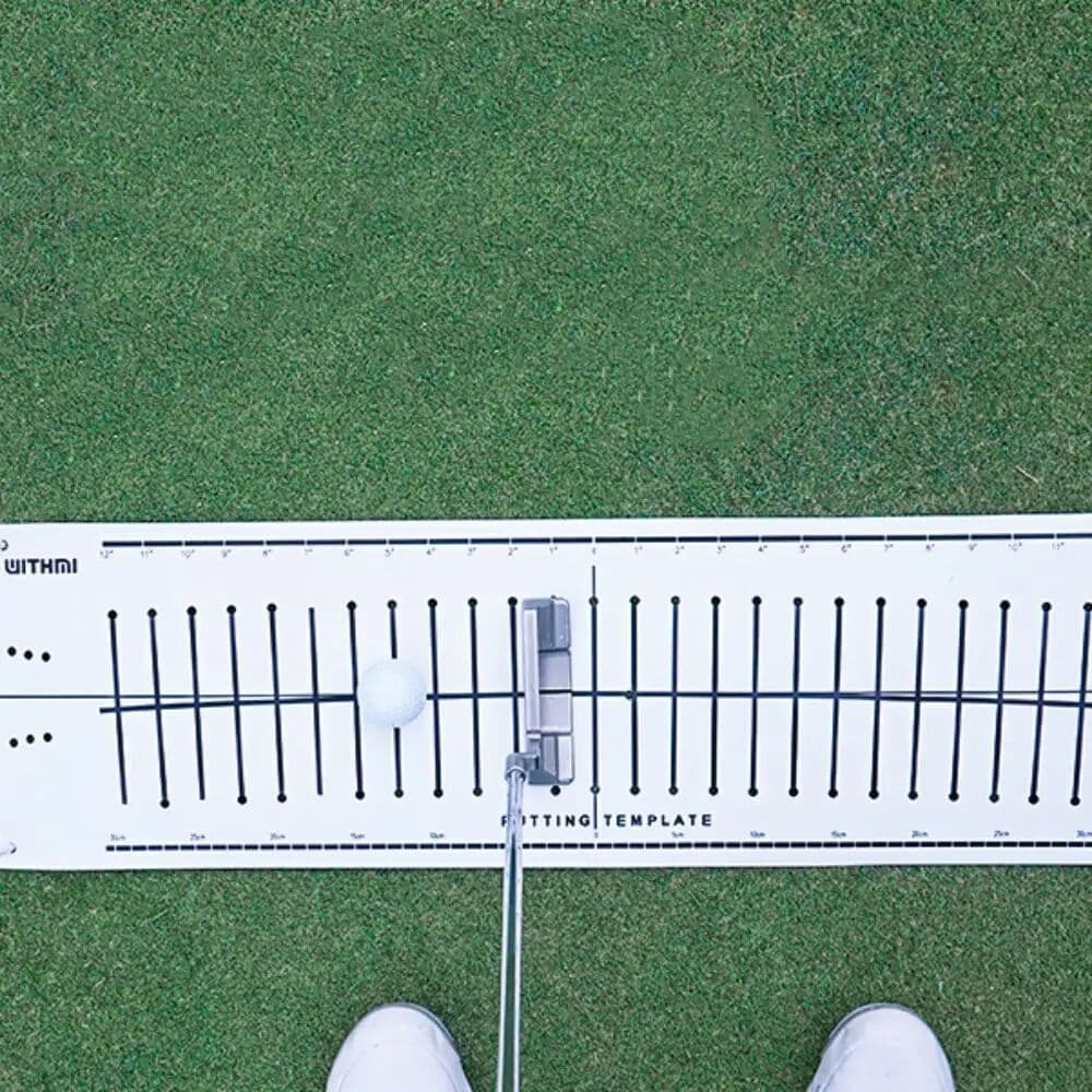 NONE 15 Degree Golf Putting Mat Putting Green Pad Improving Skills Golf Track Paper Putting Stability Aiming Line Golf Training Aids