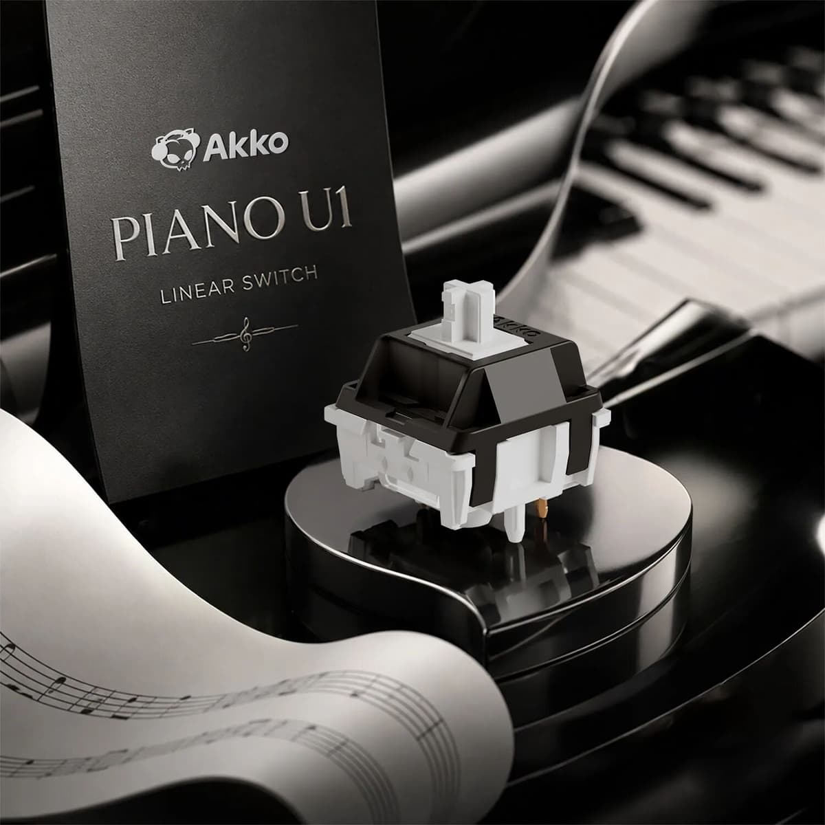 Akko Piano U1 45g±5g Linear Switch Factory-lubed Smooth 5 Pins Hot-swappable MX Switches Mechanical Keyboard Accessories