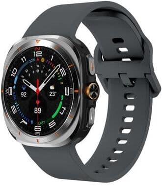 Everyday Crate Samsung Galaxy Watch Ultra Band Soft Silicone Sport Watch Strap With Colorful Buckle For 47mm Ultra dark Grey