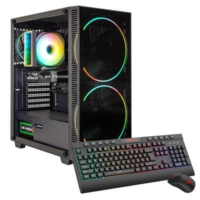 GAMEMAX Gaming-PC "Black Hole 7636 AMD Ryzen 5 7500F RTX 5070Ti 32GB DDR5 1TB SSD", schwarz, Microsoft Windows 11 Home (64 Bit), RTX 5070 Ti, 32 GB RAM 1.000 GB SSD, Desktop-PCs, Windows 11, DDR5 RAM