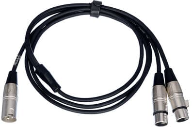 the sssnake Y-Patch Cable FFM 1.8m Schwarz