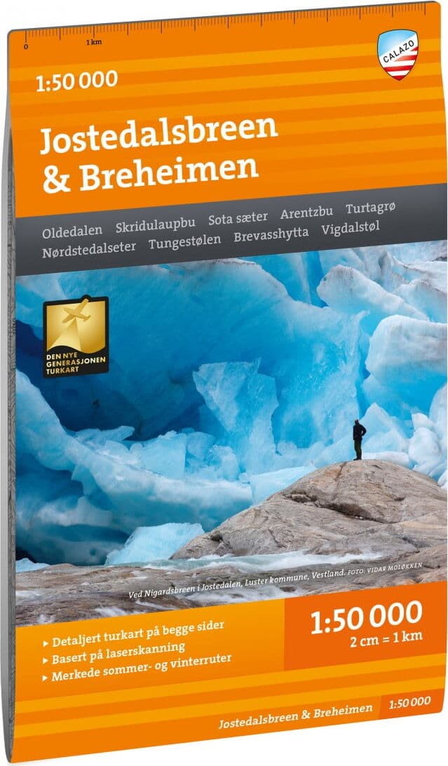Calazo förlag Jostedalsbreen & Breheimen 1:50 000 Hiking map 1:50 000