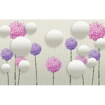 Fototapete PAPERMOON "Muster mit Blumen", bunt, B:4,5m L:2,8m, Vlies, Tapeten