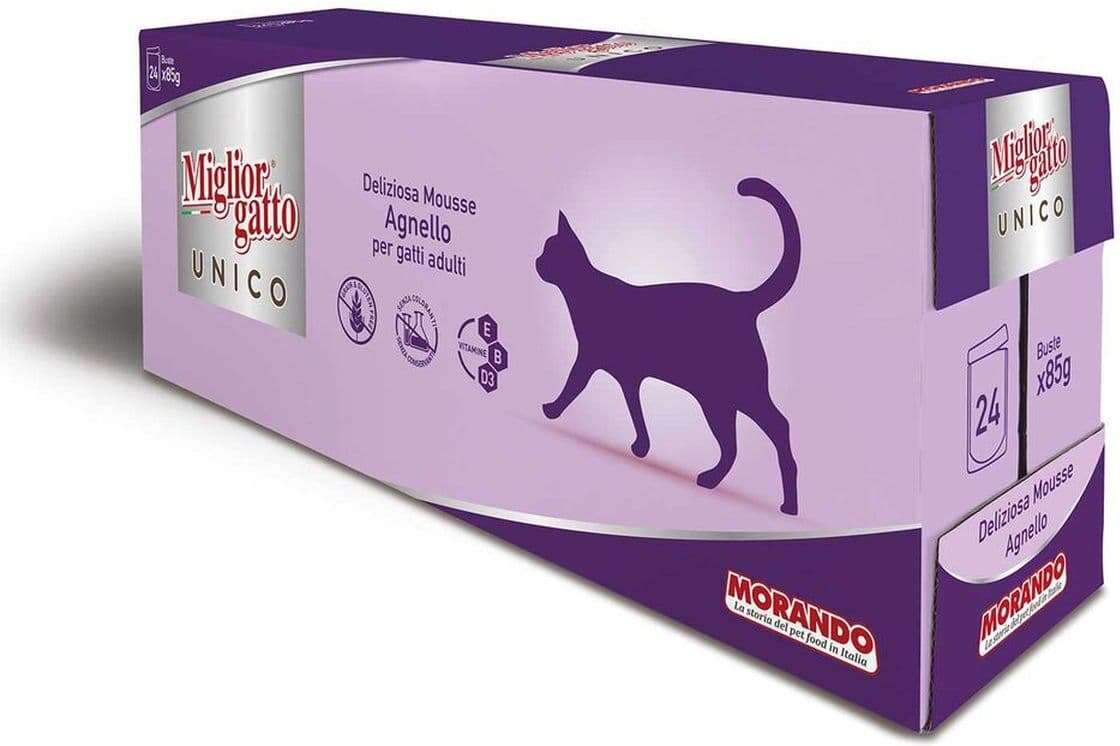 Morando Miglior Gatto Unico Busta Multipack 24x85G AGNELLO