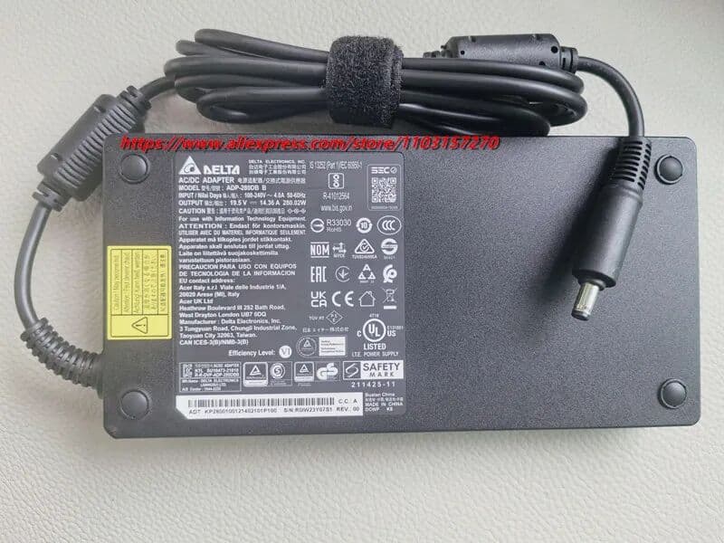 XRUITn Genuine Original DELTA ADP-280DB B 19.5V 14.36A 280W 280.02W 5.5x1.7mm AC Adapter For ACER Laptop Power Supply Charger