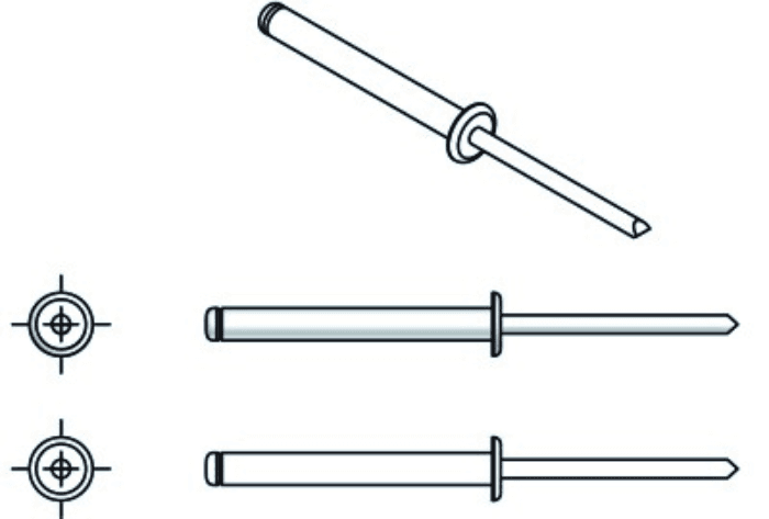 Arvid Nilsson Blindnagle Iso 15977 Aluminium / Stål 6,4 × 18
