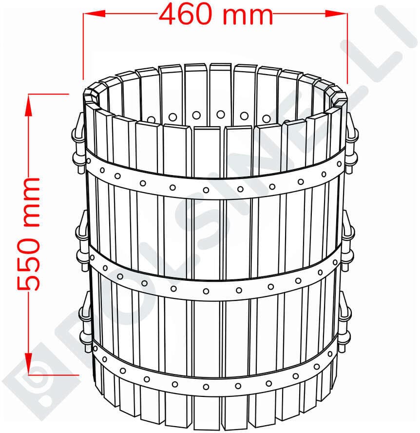 Polsinelli Cage pour pressoir en bois ⌀ 40
