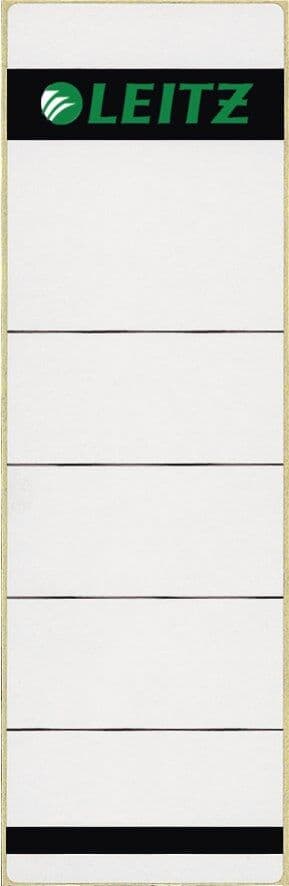 Leitz 16420085 Self-Adhesive Spine Labels for 80mm Lever Arch Files, 61 x 192mm, Grey, Pack of 10