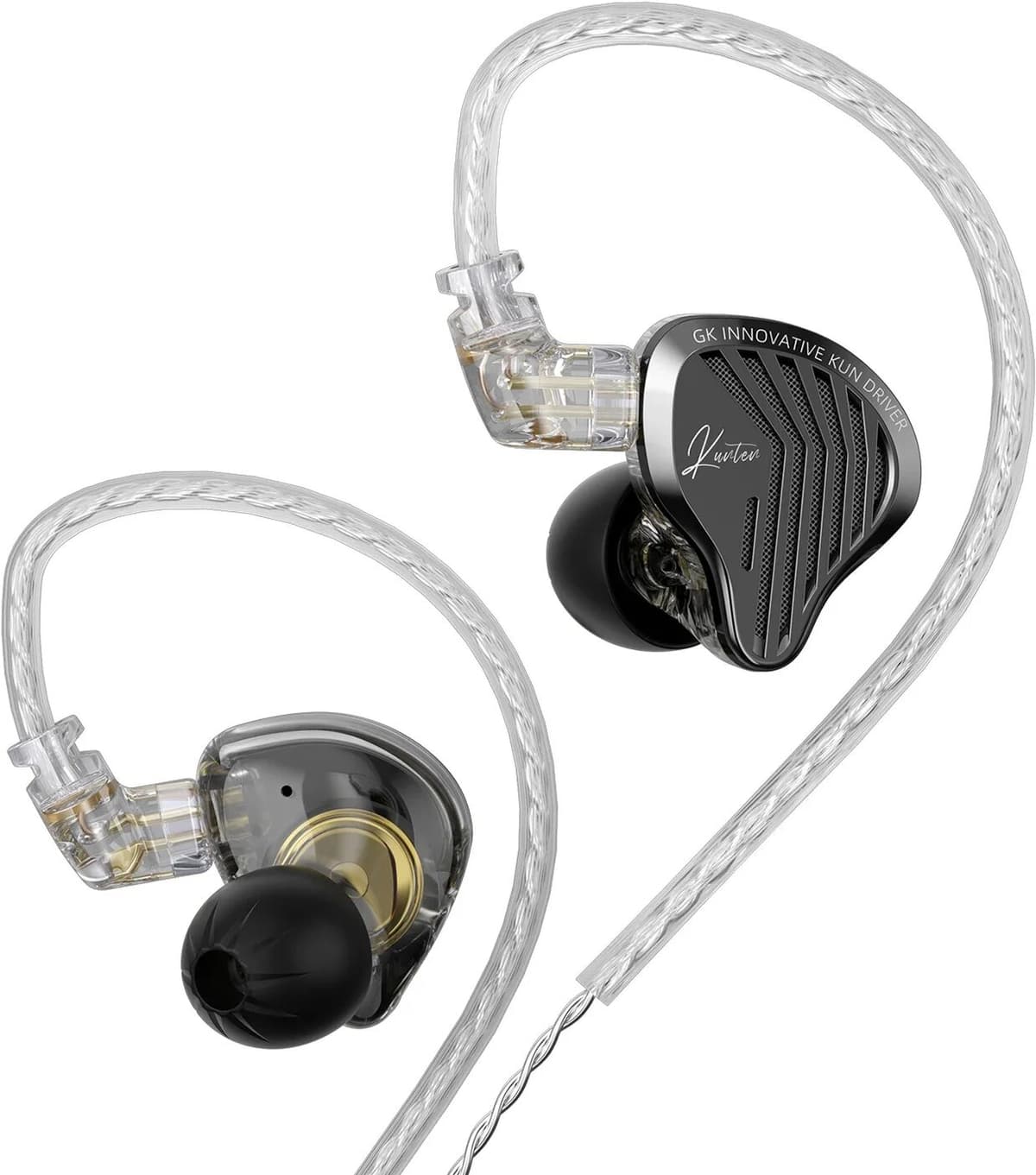 GK KUNTEN Metal Earphone HiFi In-Ear Earbuds 2pin 3.5mm Removable Cable With Microphone Type-c For Music Game KZ