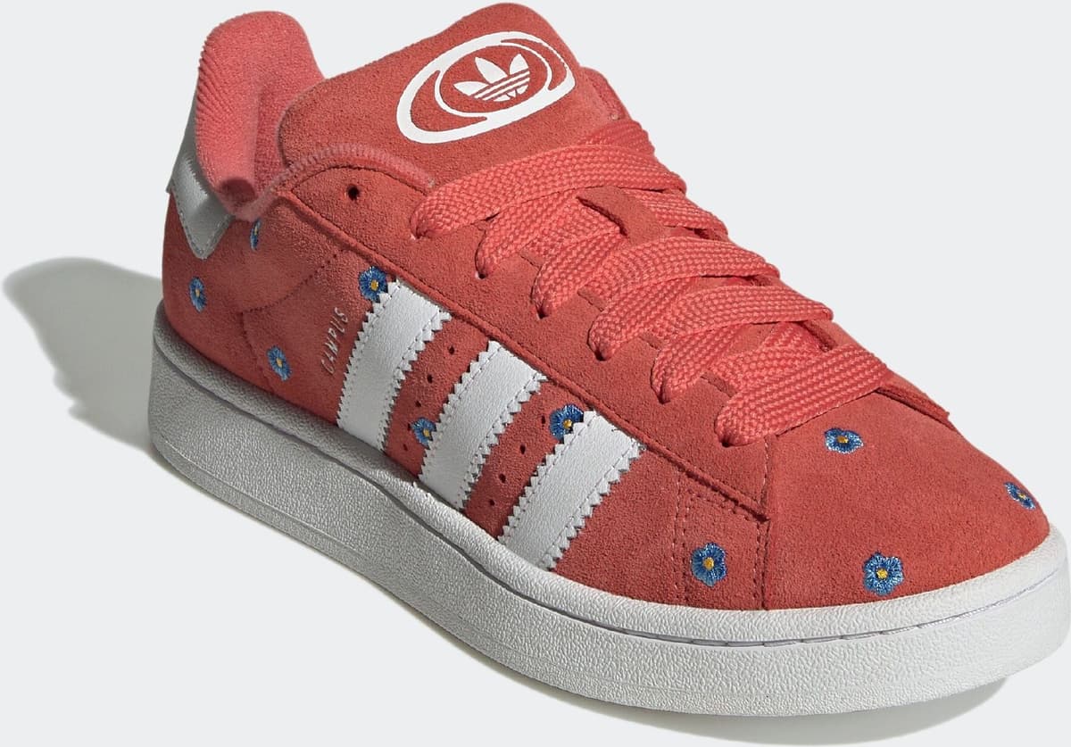 Sneaker ADIDAS ORIGINALS "CAMPUS 00S", Damen, Gr. 40, rot (prelsc, ftwwht, lightblau), Leder, Synthetik, Schuhe Sneaker