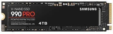 Samsung ssd 990 pro 4tb m.2 2280 pcie 4.0 x4 nvme 2.0 up to 7.450 mb/s read + up