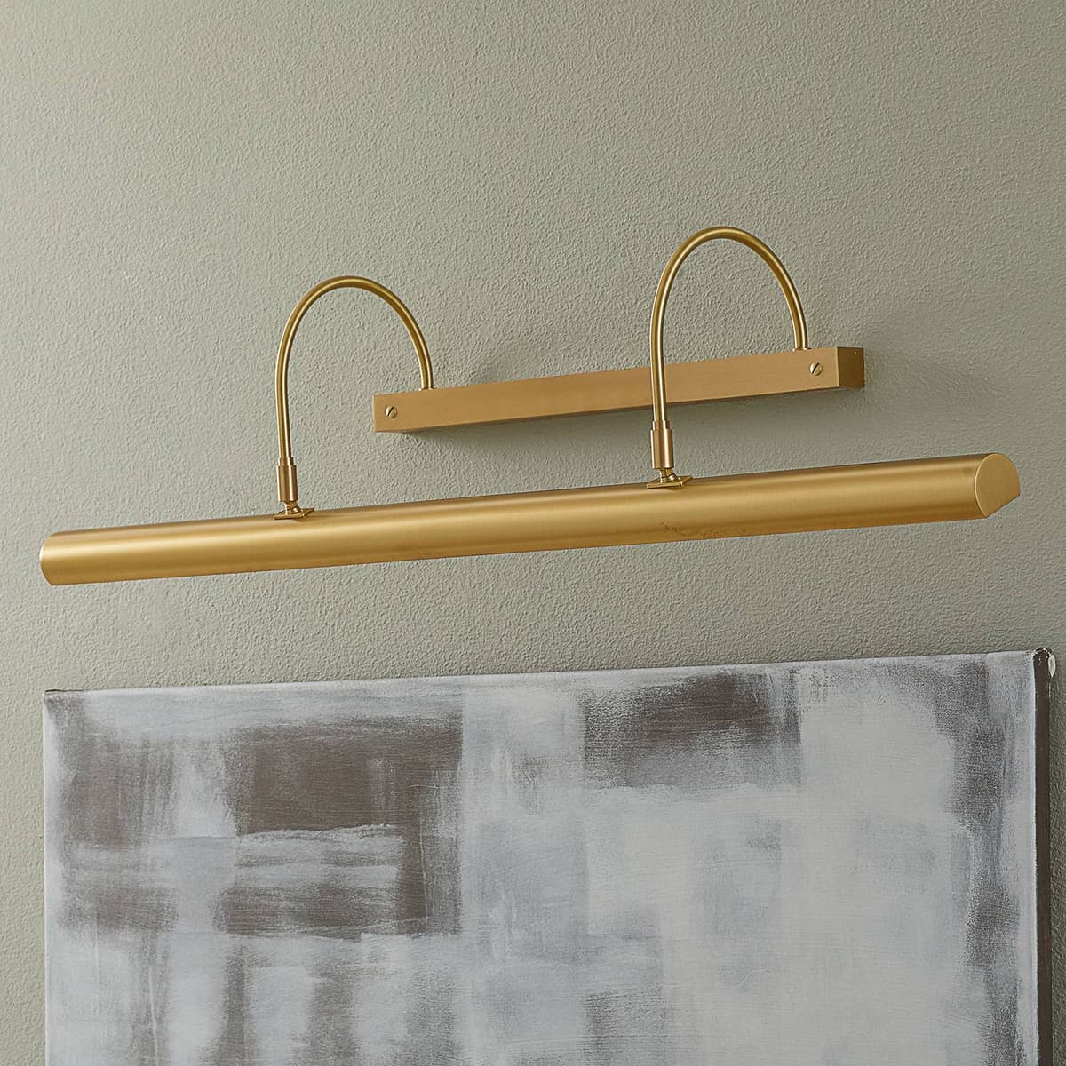 Knapstein Długa lampa do oświetlania obrazów PICTURE mosiądz PICTURE, możliwość ściemniania, mosiężny / złoty, przedpokój, mosiądz, design