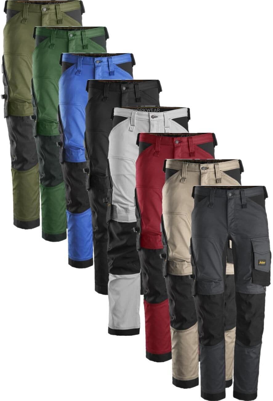 Snickers 6341 Allroundwork, Stretch Bukser Sort 120