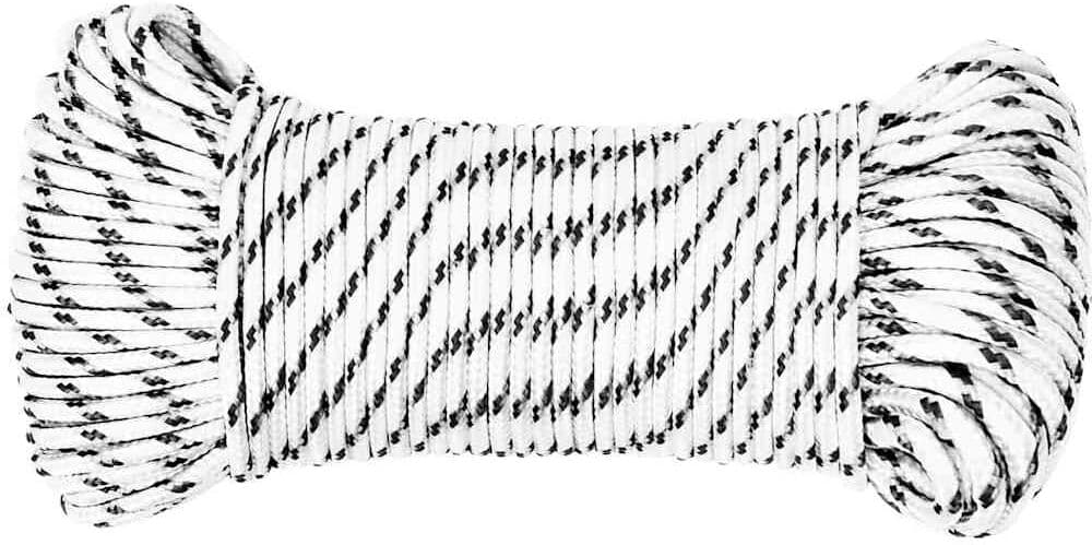 vidaXL Corde de bateau tressé Blanc 4 mmx100 m Polyester