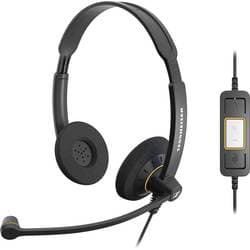 EPOS Impact SC 60 USB ML On Ear Headset kabelgebunden Stereo Schwarz Mikrofon-Rauschunterdrückung, Noise Cancelling Lautstärkeregelung, Mikrofon-Stummschaltung 4050577