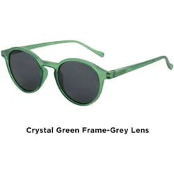 Runde polarisierte Retro-Sonnenbrille - ZENOTTIC 023 Black Grey Lens