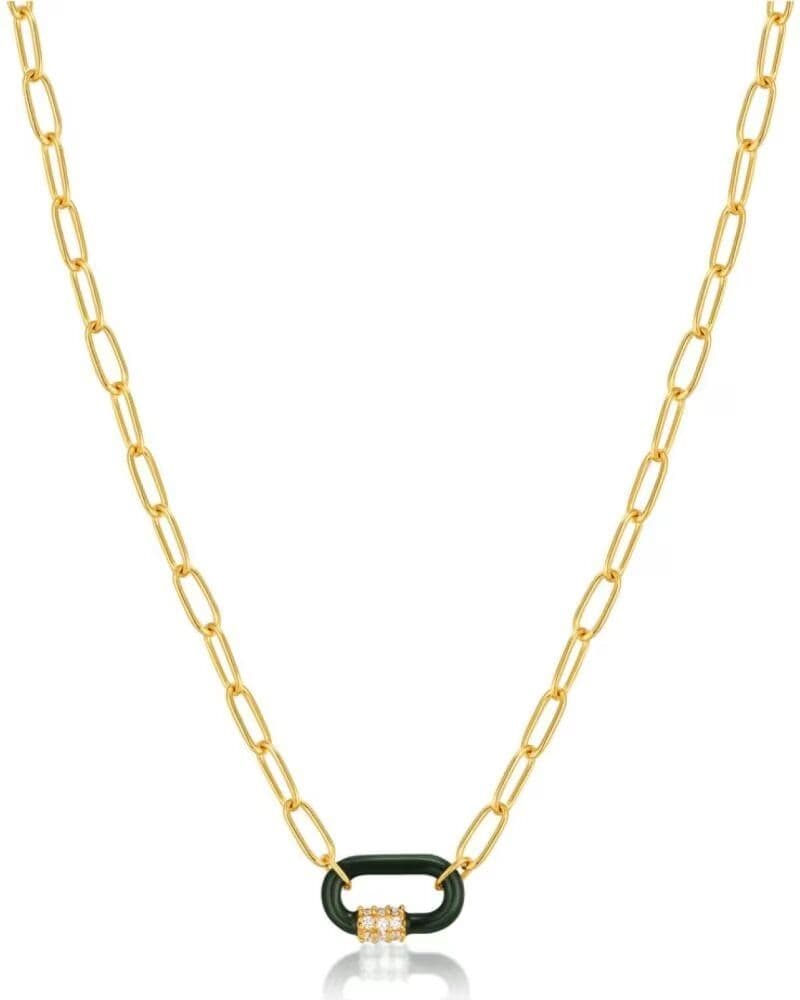 Collar Ania Haie Cadena Fina Con Eslabón Ovalado Negro N031-01g-G 40cm Unisex