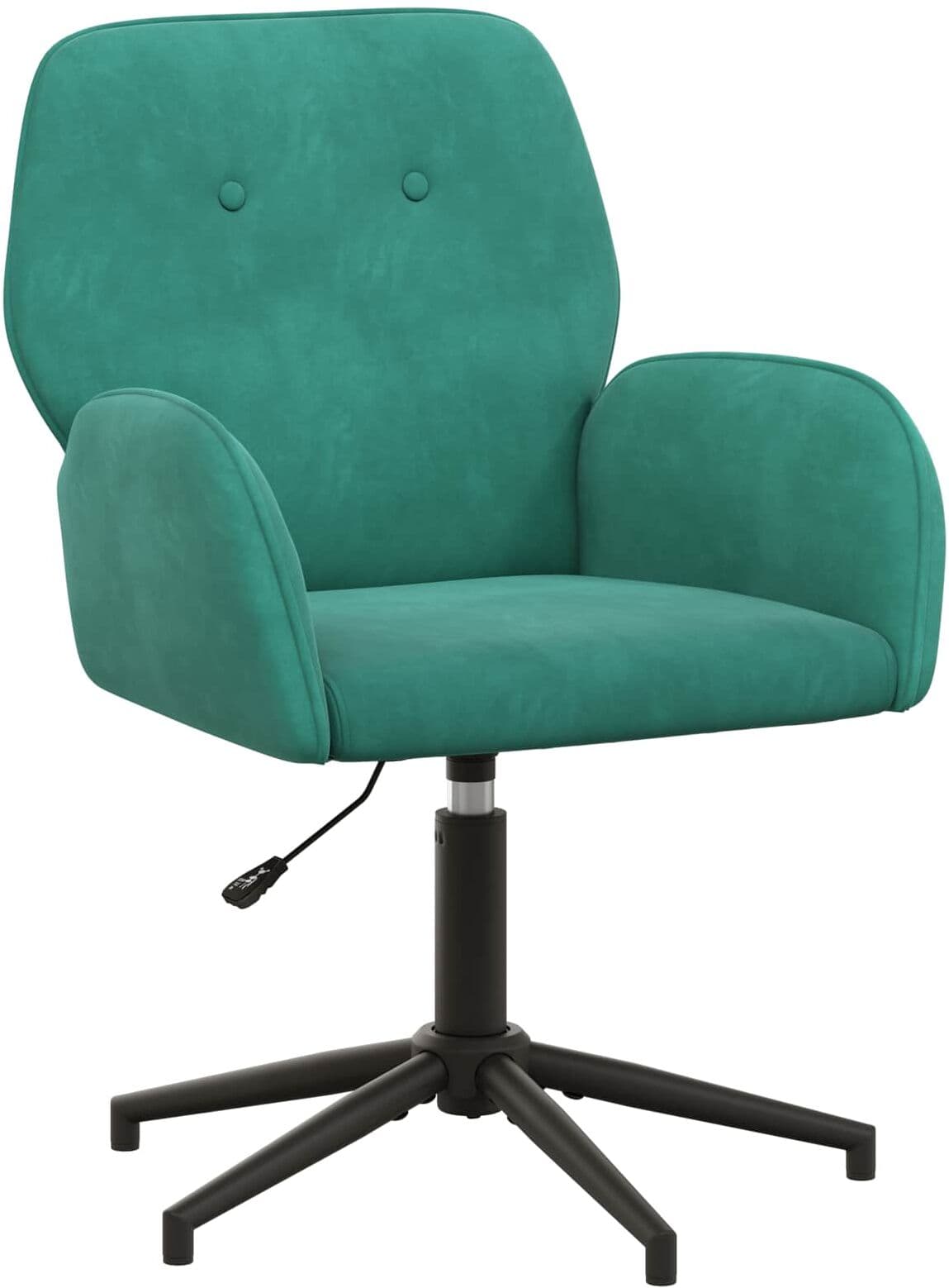 vidaXL Chaise de bureau pivotante Velours 54 x 55 x 90 cm Turquoise