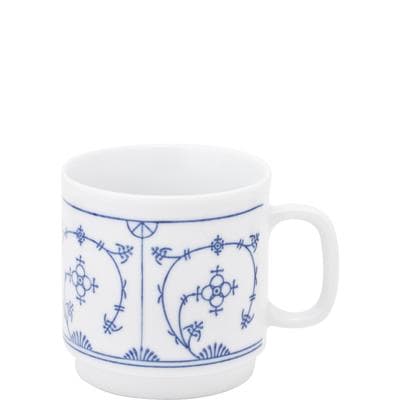 KAHLA 485300A75019H Blau Saks Kaffeebecher 0,30 l | Kaffeetasse mit Strohmuster aus Porzellan