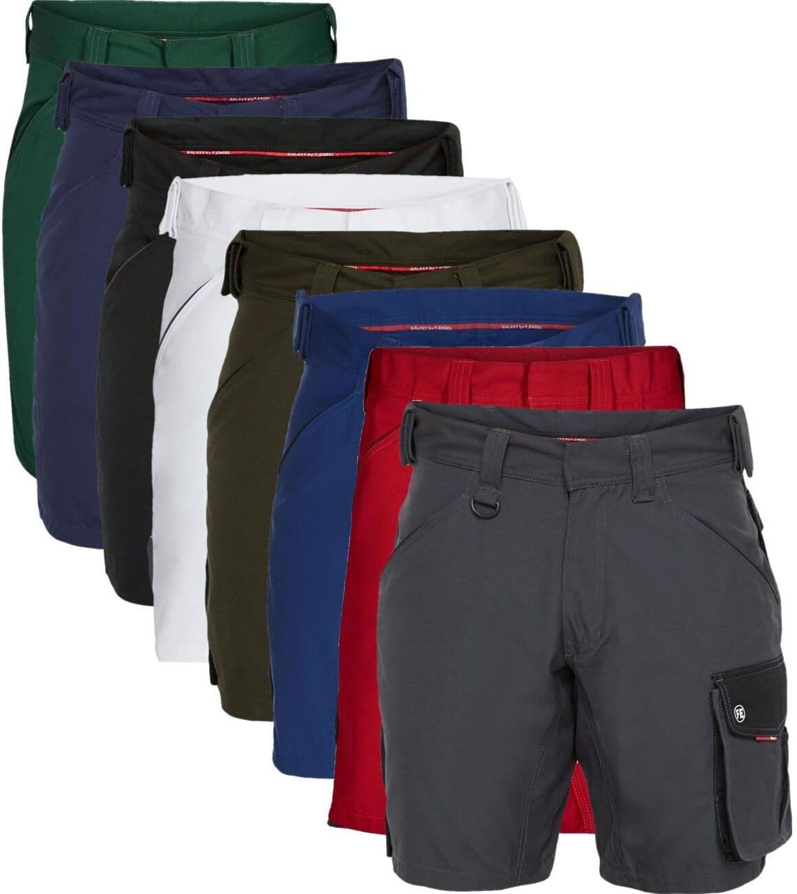 Engel 6810-254 Galaxy Shorts / Arbejdsshorts Antrazitgrå/tomato Red 76