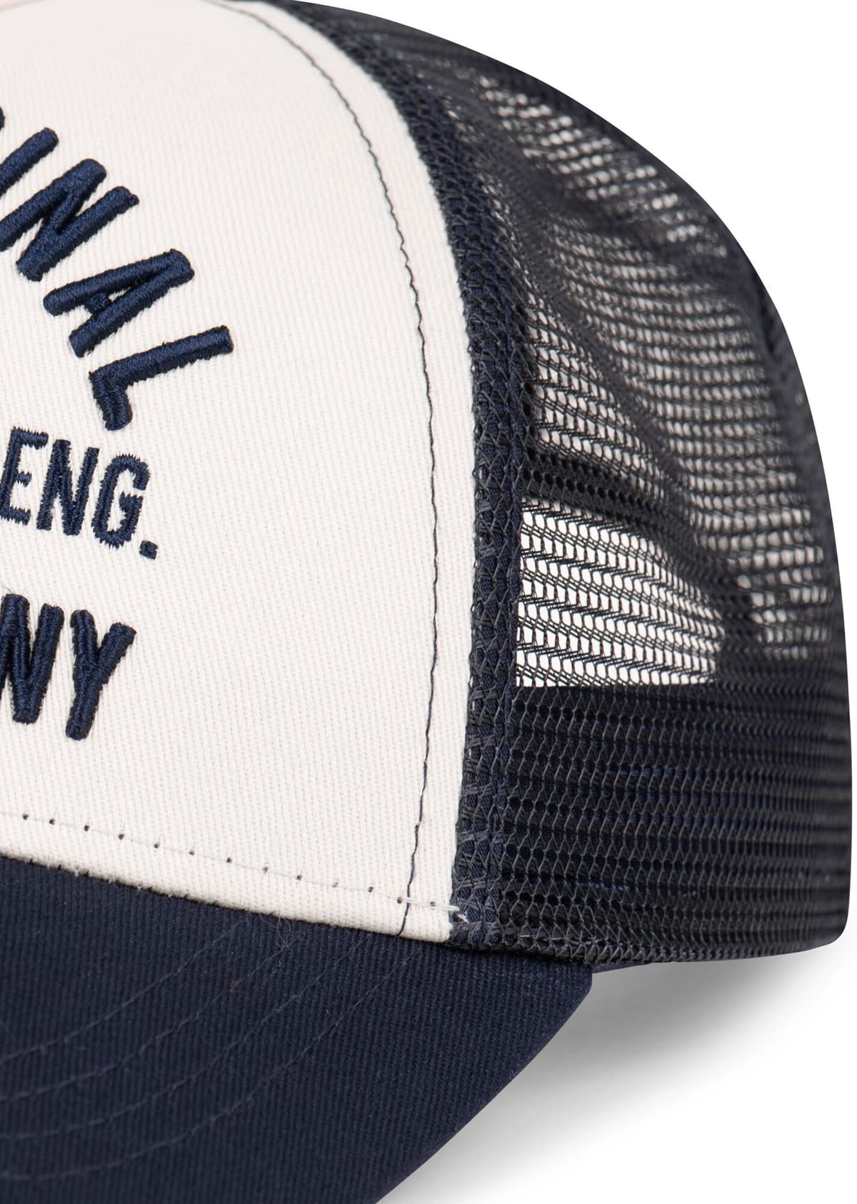 Trucker Cap LONSDALE, Herren, beige (ecru, schwarz re), Obermaterial: 100% Baumwolle. Rückseite: 100% Polyester, Caps Trucker Cap ecru, schwarz re Einheitsgröße