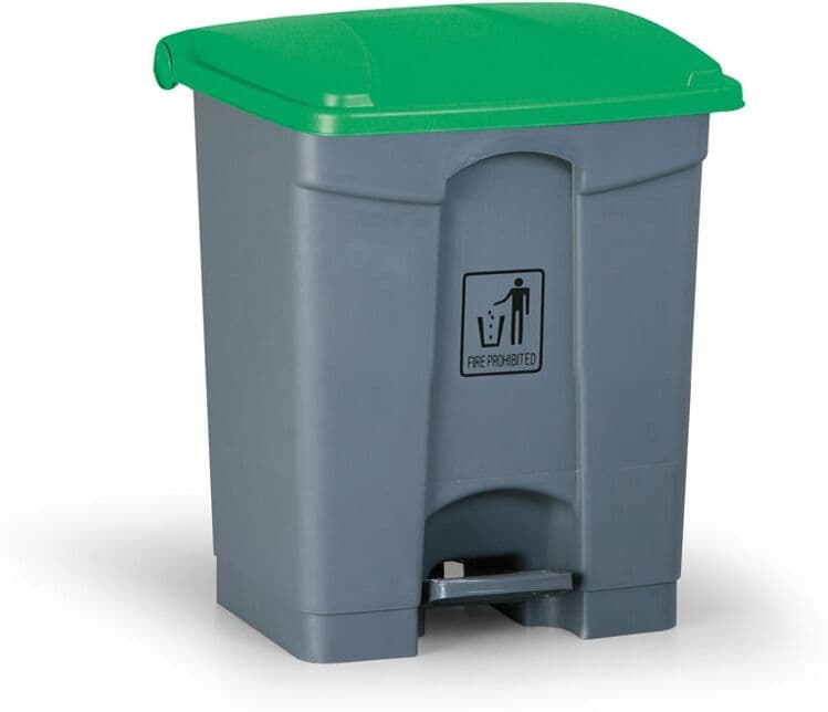 B2B Partner Mehrzweck-Treteimer für mülltrennung, 45 l, 610 x 400 x 400 mm, grün