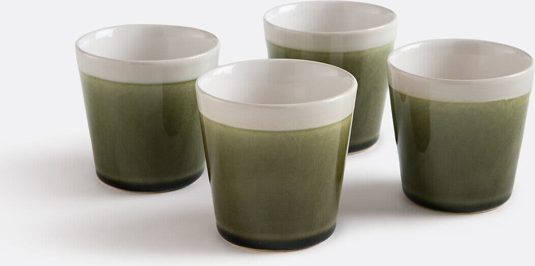 LA REDOUTE INTERIEURS Lot 4 tasses à café craquelées, GOGAIN
