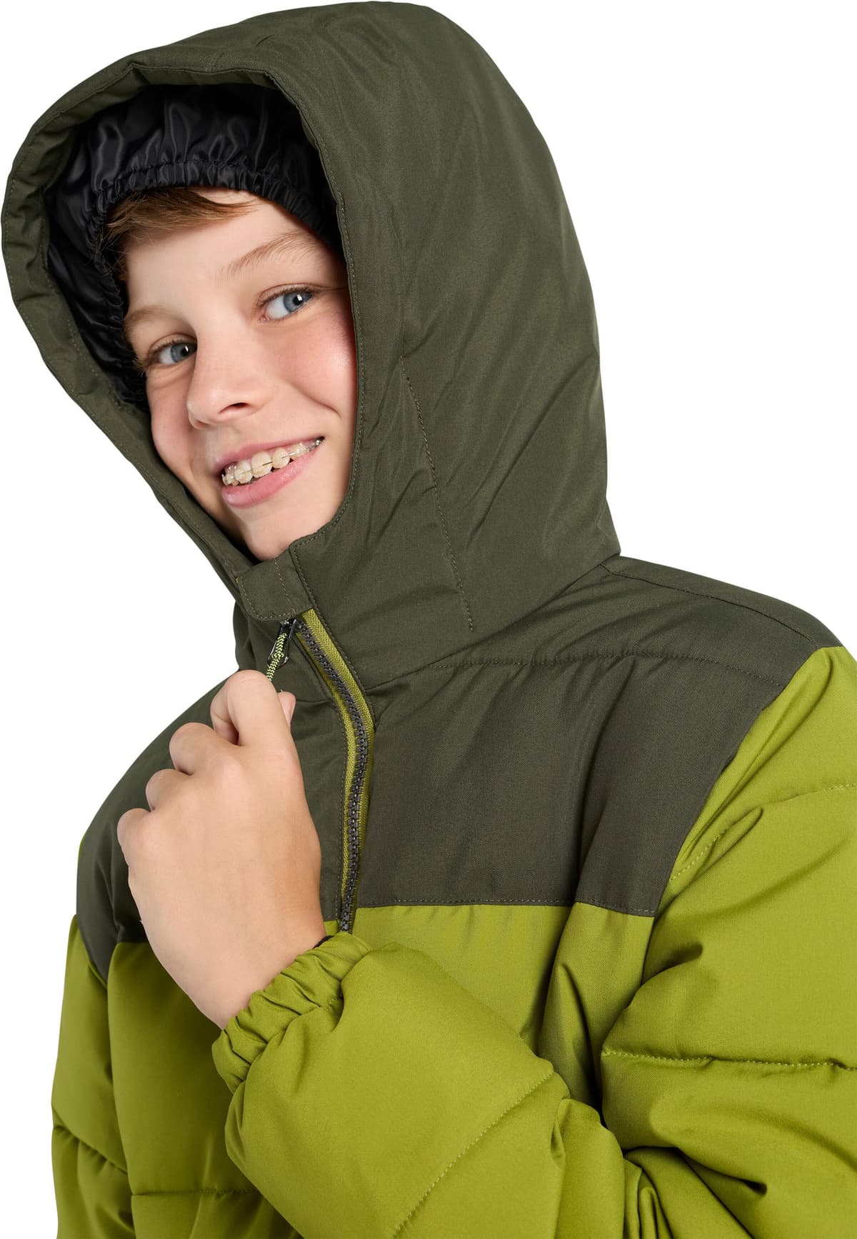 Winterjacke KILLTEC "KW 1 BYS JCKT OT", Jungen, Gr. 176, grün, Web, Obermaterial: 100% Polyester. Futter: 100% Polyester. Wattierung: 100% Polyester, Jacken Winterjacke, mit Kapuze, für Kinder und Jugendliche, wasserdicht, atmungsaktiv grün 176