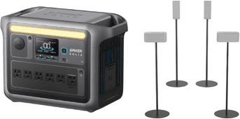 soundcore [Power Upgrade] Anker SOLIX C1000 & Floor Stands (4-Pack)