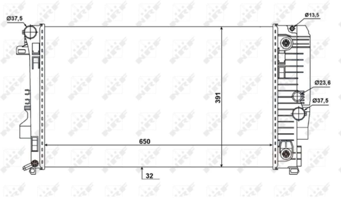 Nrf Radiatore, raffreddamento motore 58440