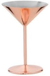Barprofessional Set 2 bicchieri da cocktail martini in acciaio inox color rame