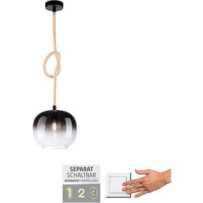 PAUL NEUHAUS Pendelleuchte "LUMA", schwarz, 2, Ø 30cm H: 150cm, 1 Stk., Leuchten, Pendelleuchte