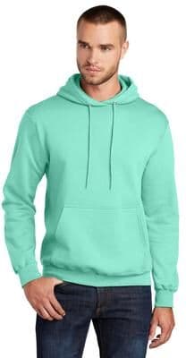 Port & Company PC78H Co Core Fleece Pullover Hooded Sweatshirt in True Celadon size 3XL   Cotton/Polyester Blend