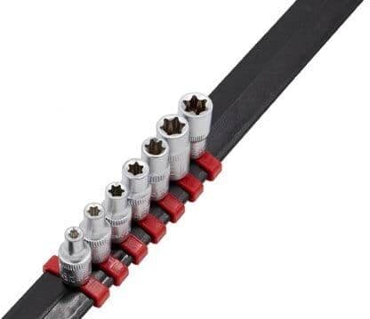 Régua com 7 chaves de caixa 1/4” torx fêmea Kroftools 1417