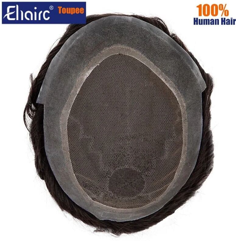 EHairc Australien-Ausverkauf – männliche Haarprothese, Herren-Perücke, Spitze und PU, atmungsaktives Toupet für Männer, 15,2 cm, Perücken für Männer, natürlicher Haaransatz, Herrenperücken