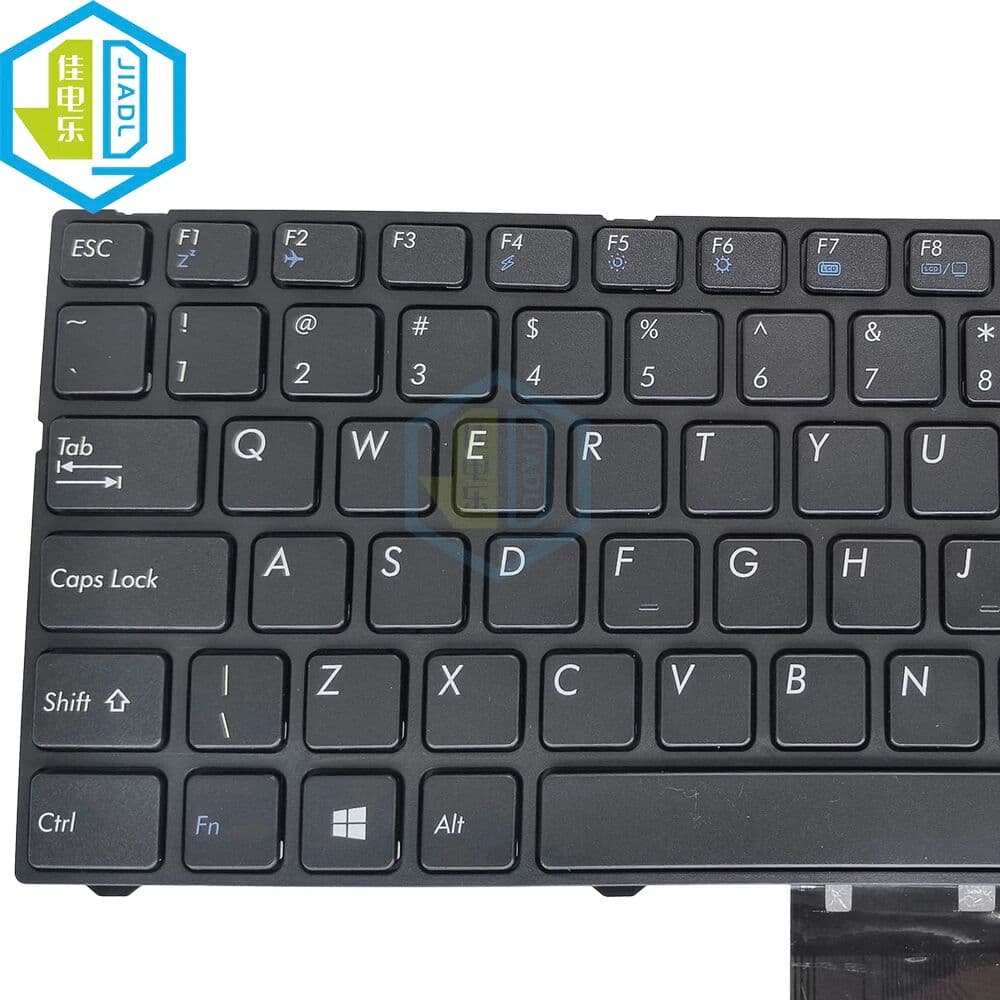 US English Replacement Laptop Keyboard Black Frame Big Enter Key For Pegatron C17A MP‑13A83SU‑5283 Notebook Repair Spare Part