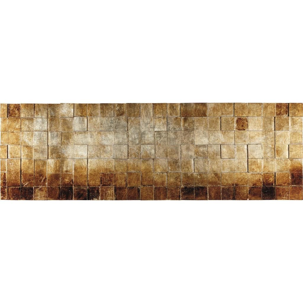 Monee Objektbild, Braun, Gold, Holz, Tanne,Tanne, Strukturen, rechteckig, 180x56 cm, handgemalt, 3D-Effekt, Bilder und Zubehör, Wandbilder, Metallbilder