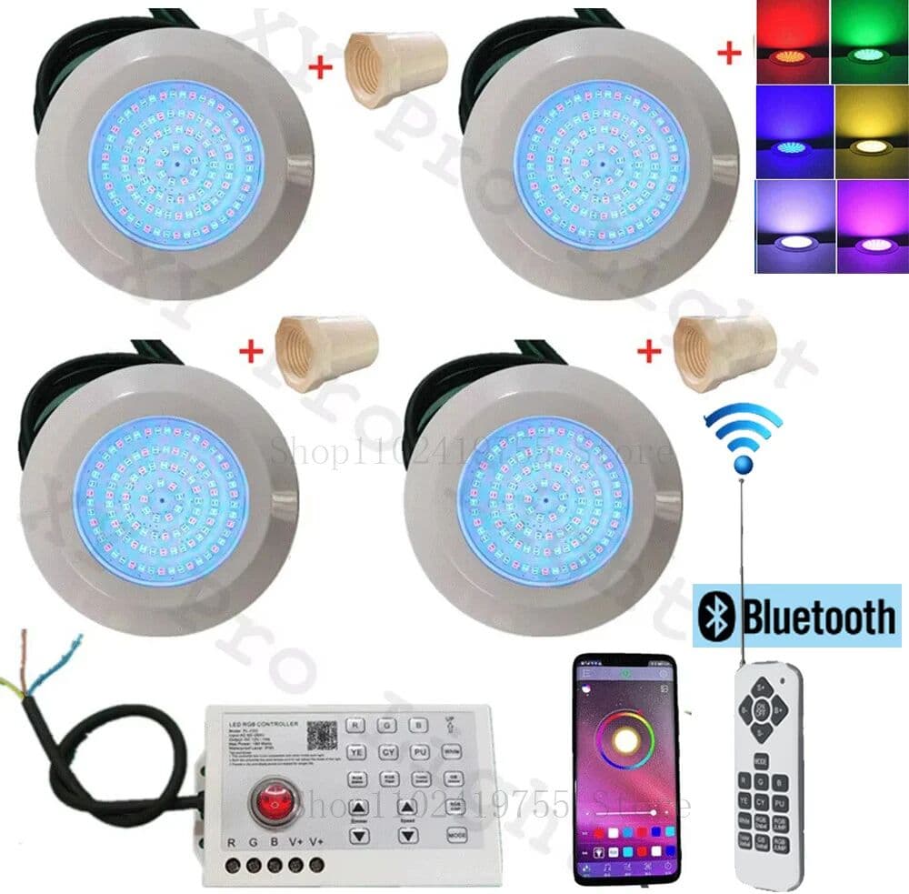 XY Pro Light RGB LED Pool Light 12W Bluetooth APP Control DC12V Outdoor/Indoor Underwater Light Fountain Landscape Lamp Piscina Luz Spotlight