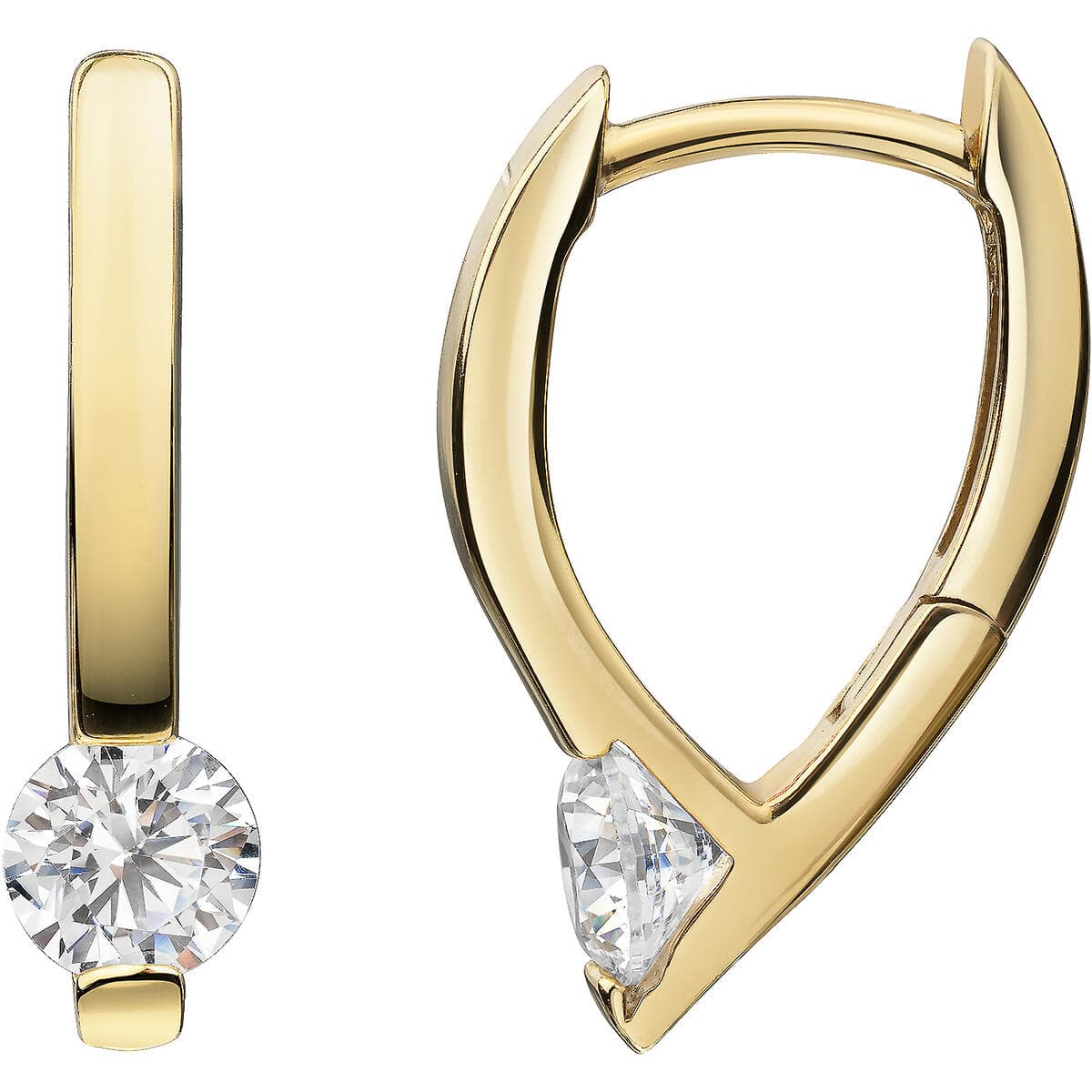 Ohrring 375 Gelbgold Zirkonia