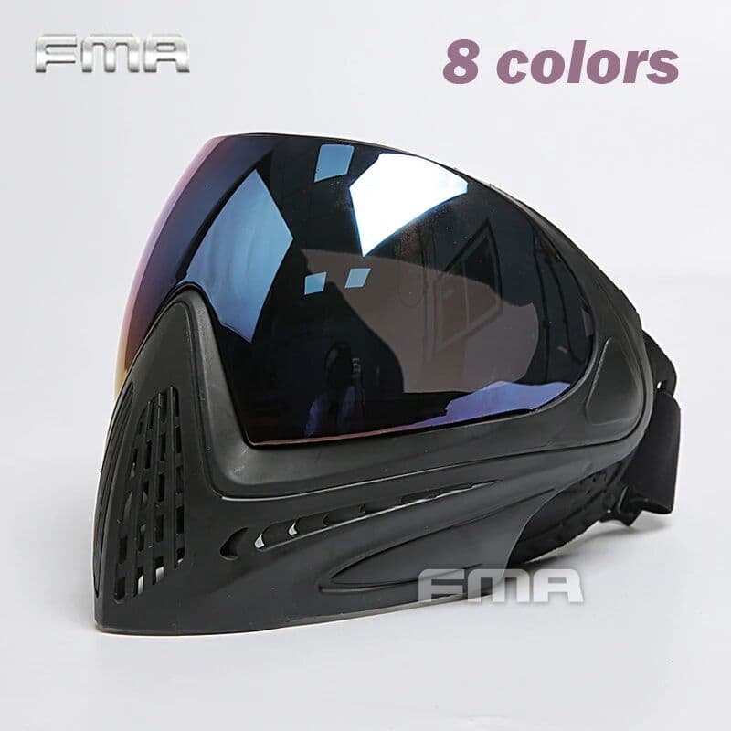 NONE 2025 FMA F1 Full Face Mask With Single Layer Paintball Safety Protective Mask Anti-fog Goggle Outdoor Tactical Airsoft Equipment