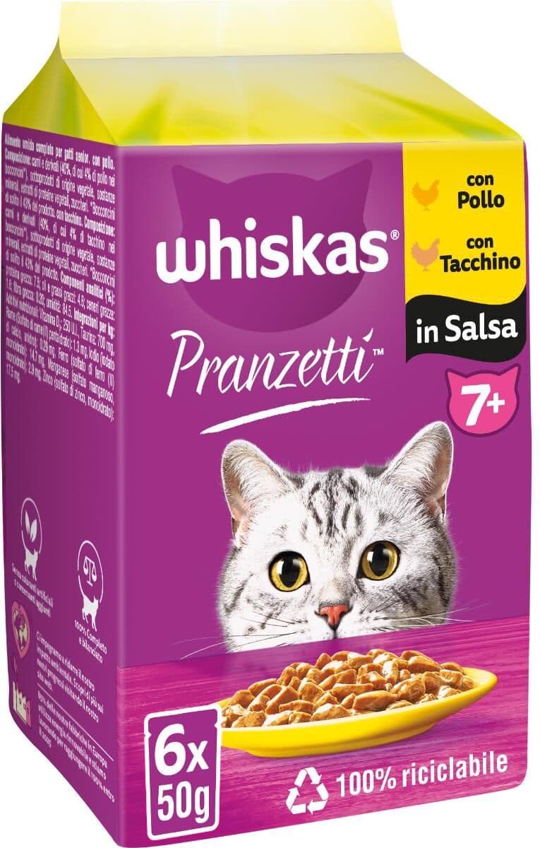 Whiskas Pranzetti Senior Busta Multipack 6x50G POLLO E TACCHINO