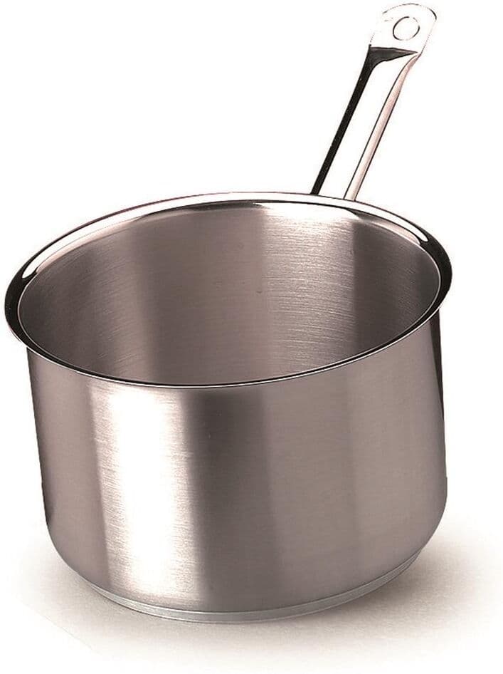 Agnelli Casseruola Alta 1 Manico 28 cm Acciaio INOX Induzione 3 mm