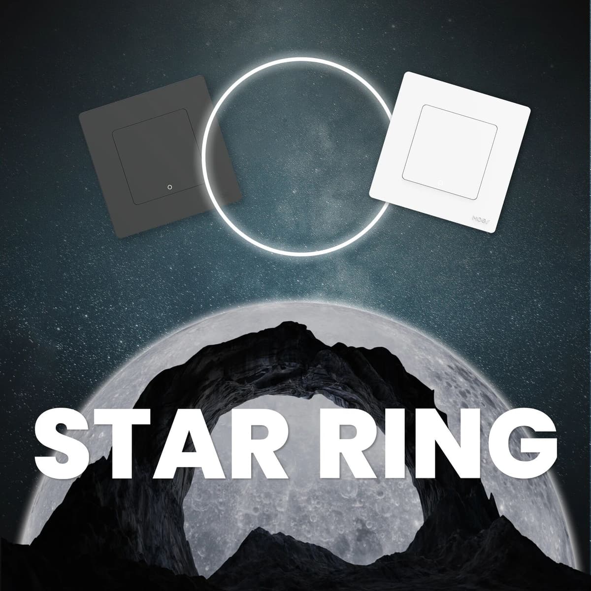 MOES  Star Ring Tuya Smart ZigBee3.0 Scene Switch Smart Life/MOES APP Remote Control Work with Alexa Google