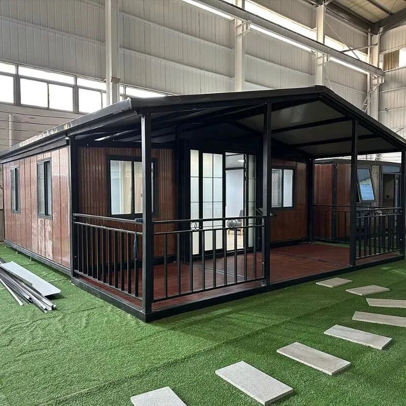 2026 Mobile Container Light Steel House Folding Modular Home Fireproof Temporary Space Office Living Room Simple Colour