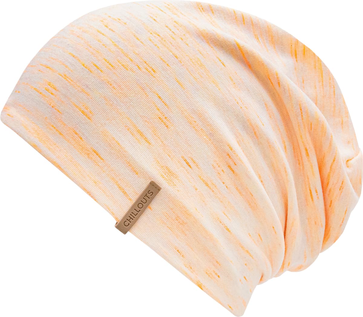 Beanie CHILLOUTS "Memphis Hat", beige (cream, orange), Web, Materialmix, meliert, Mützen Beanie, schnell trocknend, robust, formbeständig, doppellagig cream, orange Einheitsgröße