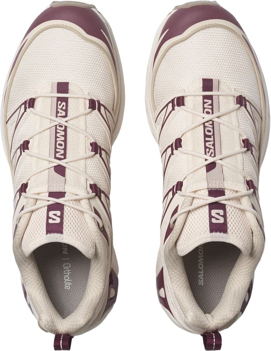 Salomon Xt-6 Expanse Vanilla Ice/maroon Banner/almond Milk Sko Hvit Og Burgunder Burgunder  37 1/3