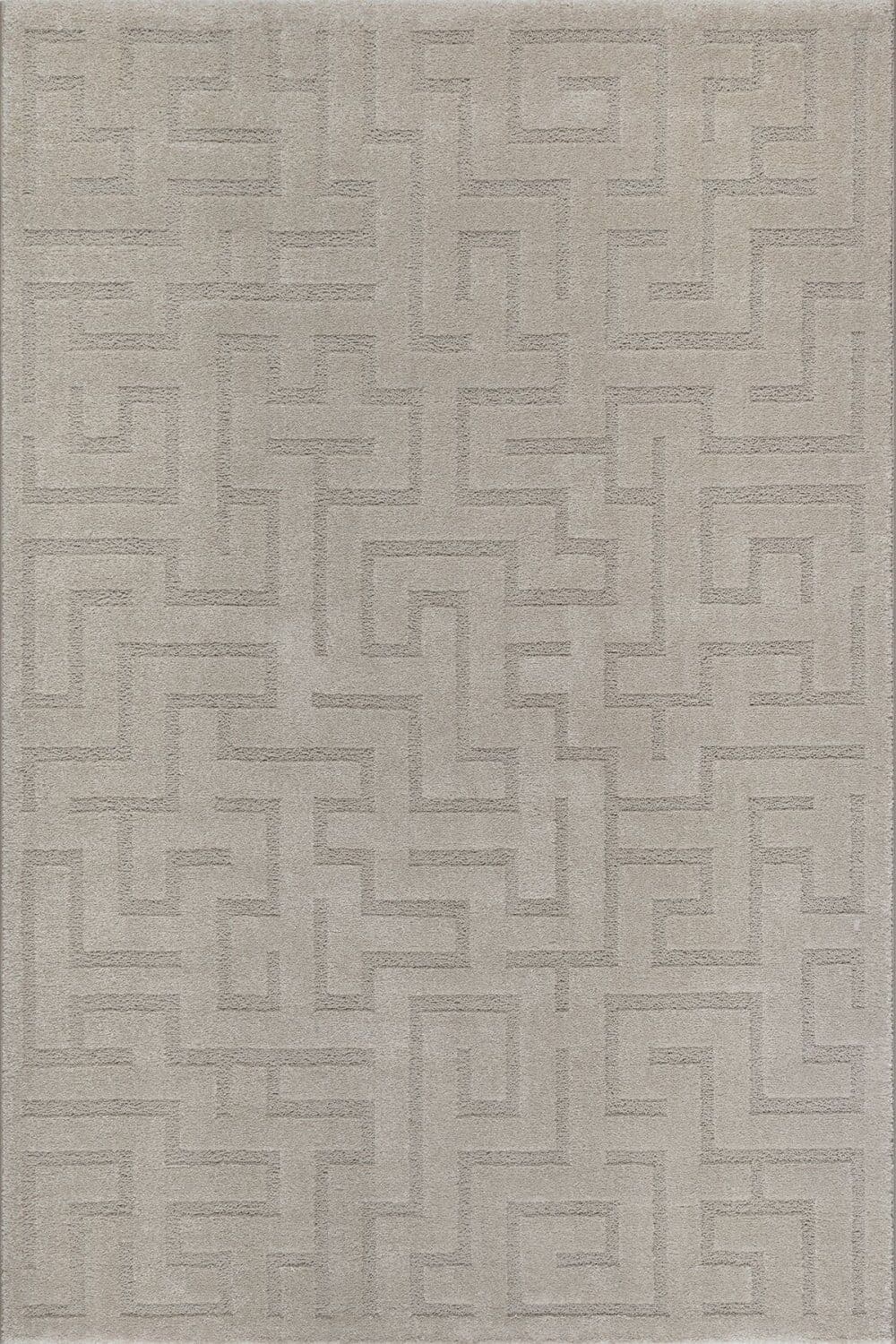The carpet Alfombra salón moderna geométrica suave, beige, 120 x 160 cm
