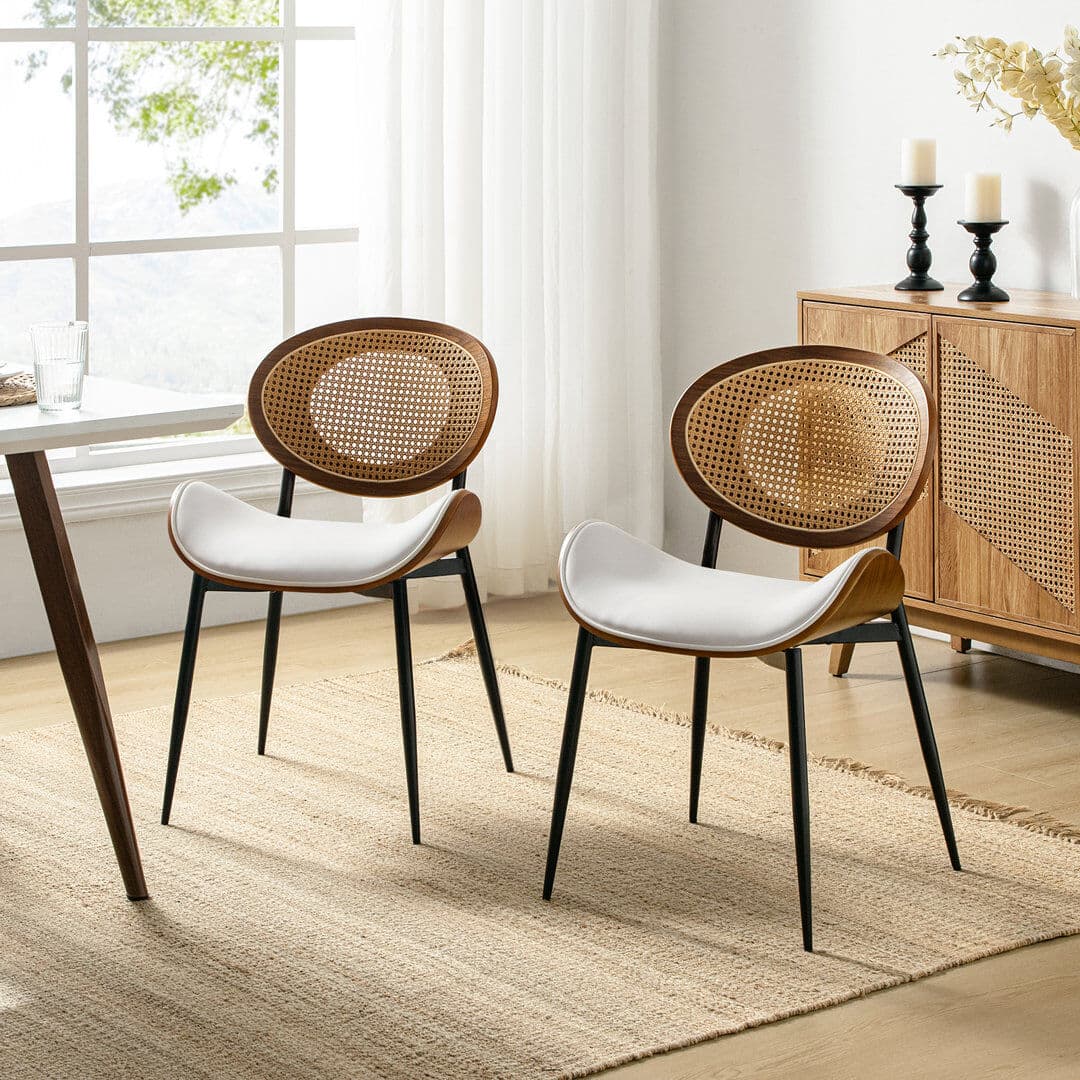 Bay Isle Home Ema 53cm W Modern Faux Leather Dining Chair Beige 81.9cm H X 52.7cm W X 56.5cm D