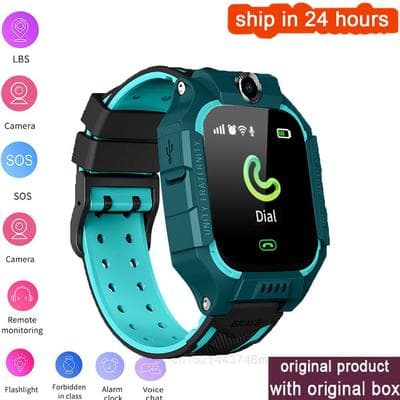 The Handy Homestead Original Smart Watch For Kids, LBS Baby Phone 2G Watch With Camera, SOS, PK Q02, Q12, Q15 Gift For Boys & Girls blue