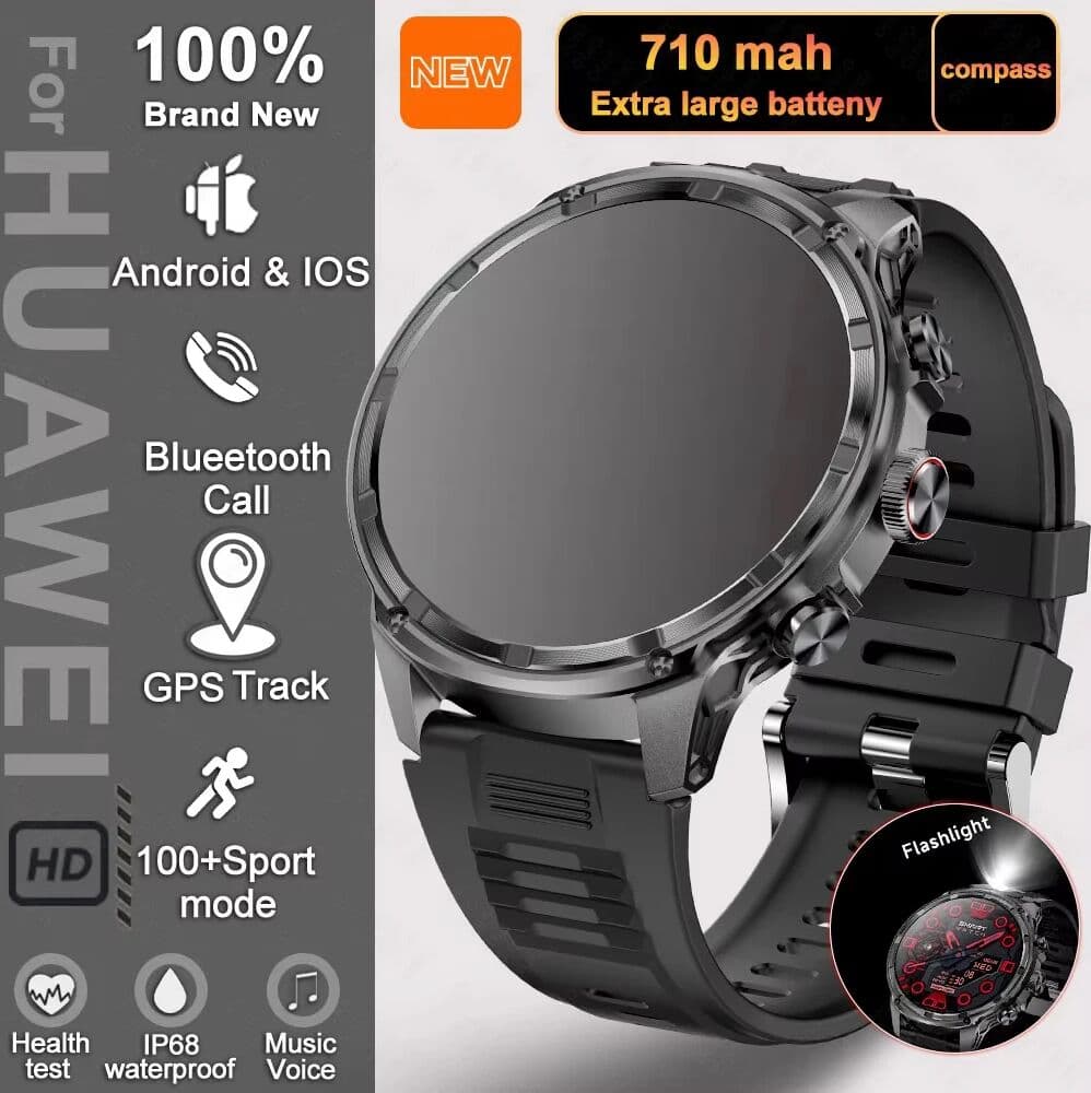 LIGE For Android IOS GPS Track Smart Watch Men 1.85-Inch Ultra HD AMOLED Screen 710 Mah Battery Bluetooth Call SmartWatch 2026